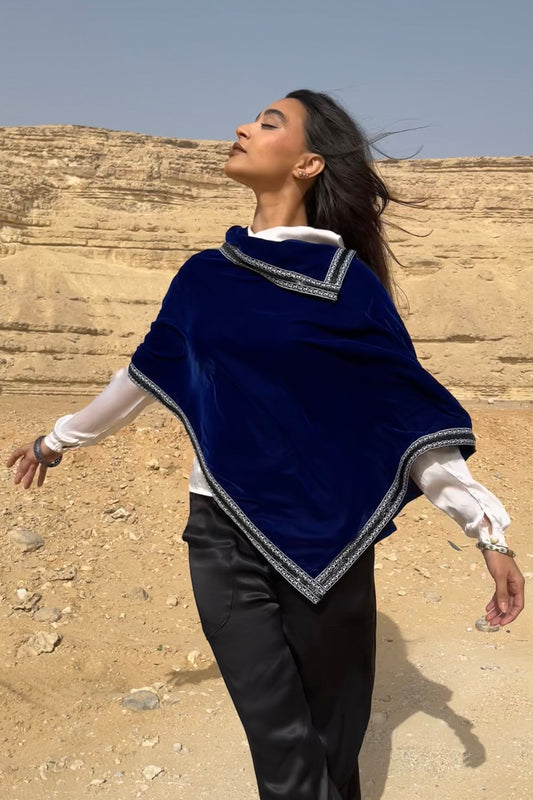 Persian Blue Poncho