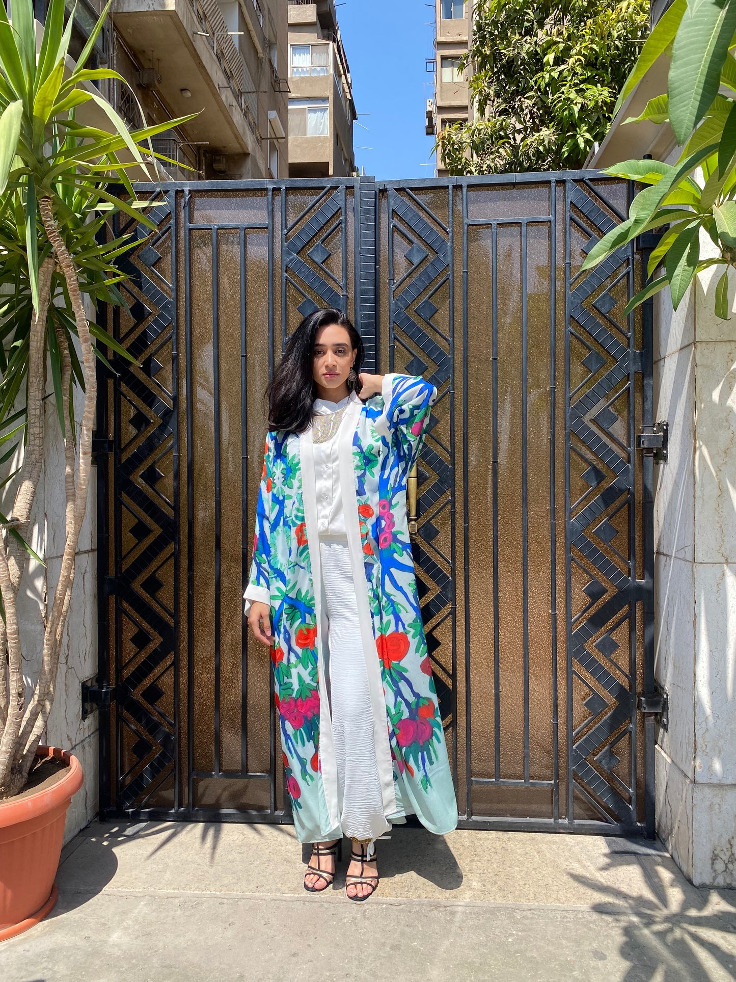 Rommanah Maxi Chiffon Kimono
