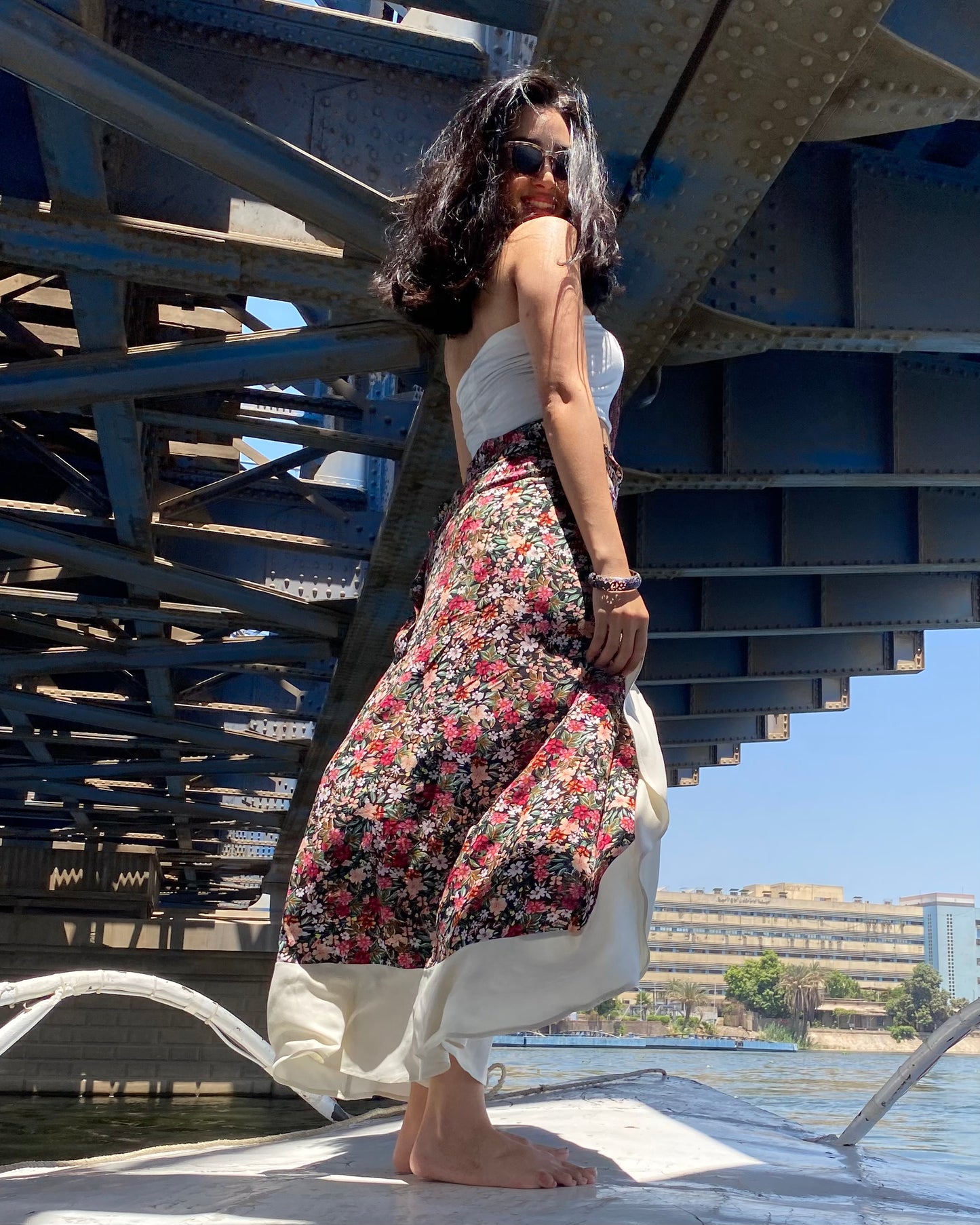 Ruffled Floral Skirt