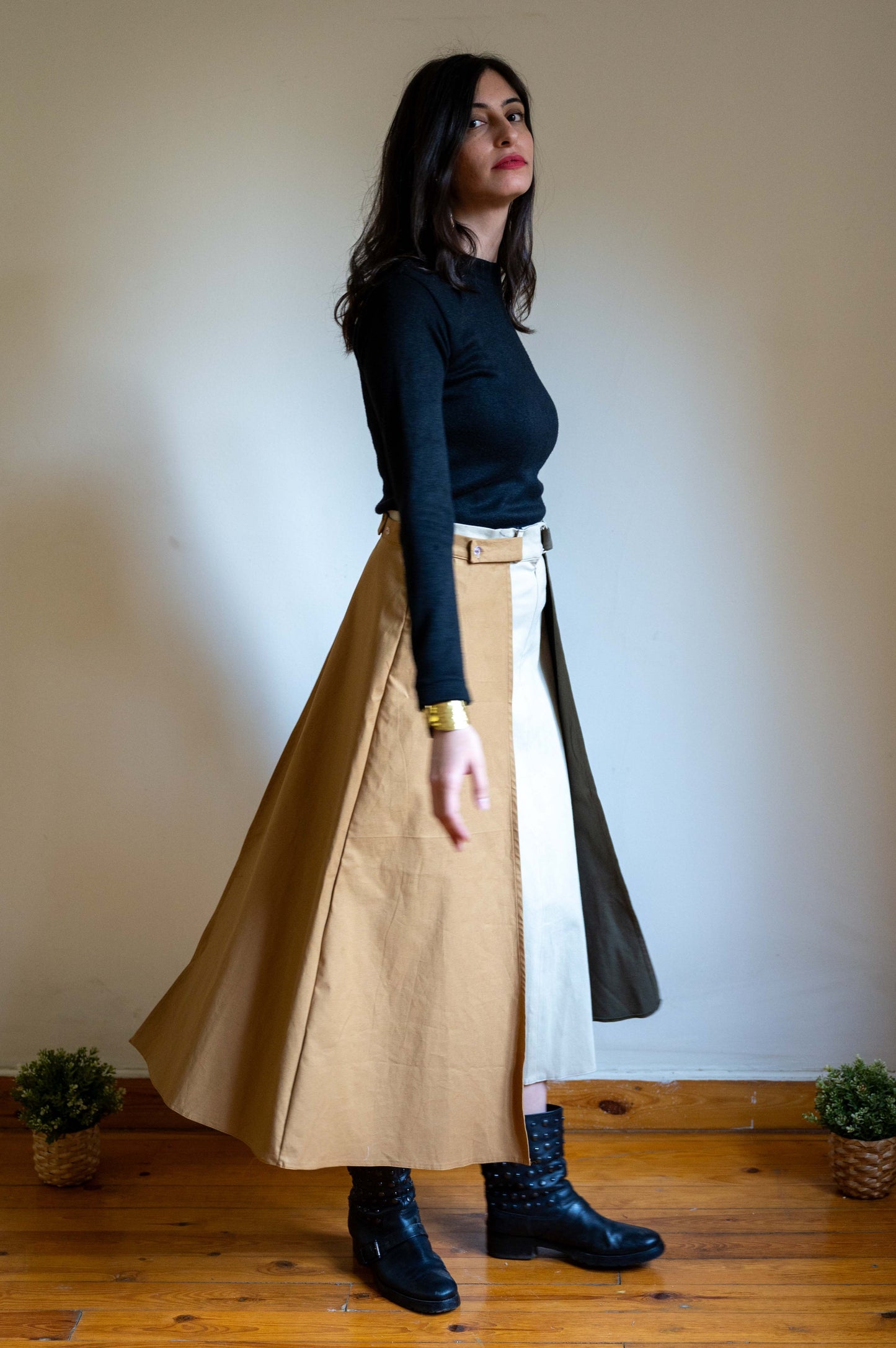 3 in 1 Gabardine Skirt