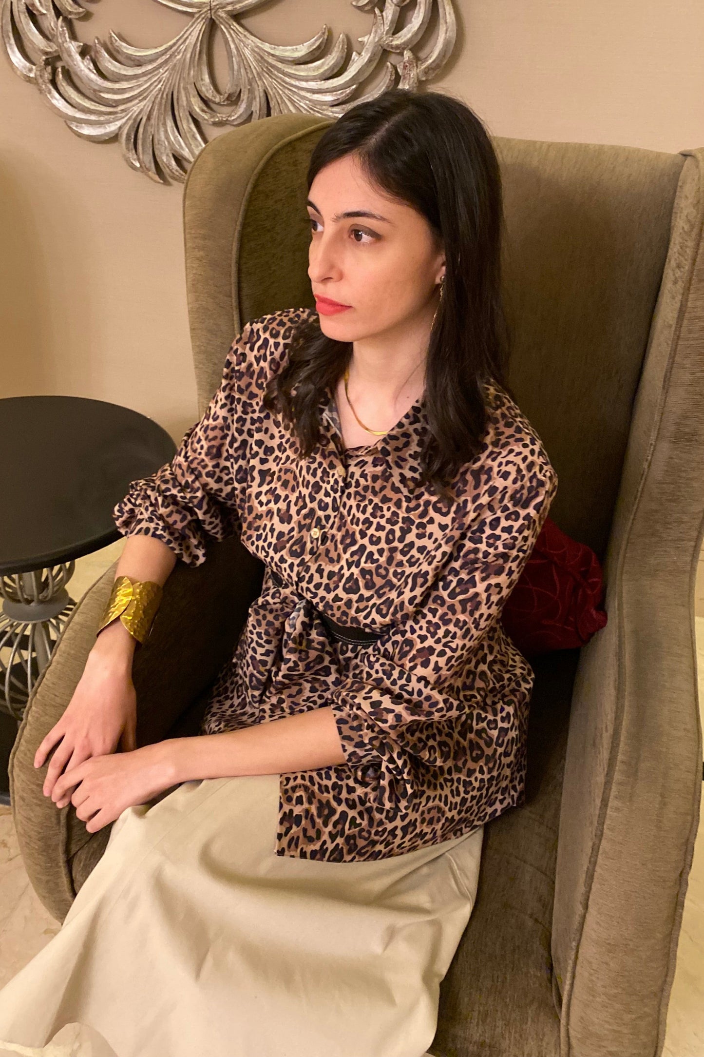 Leopard Chiffon Blouse