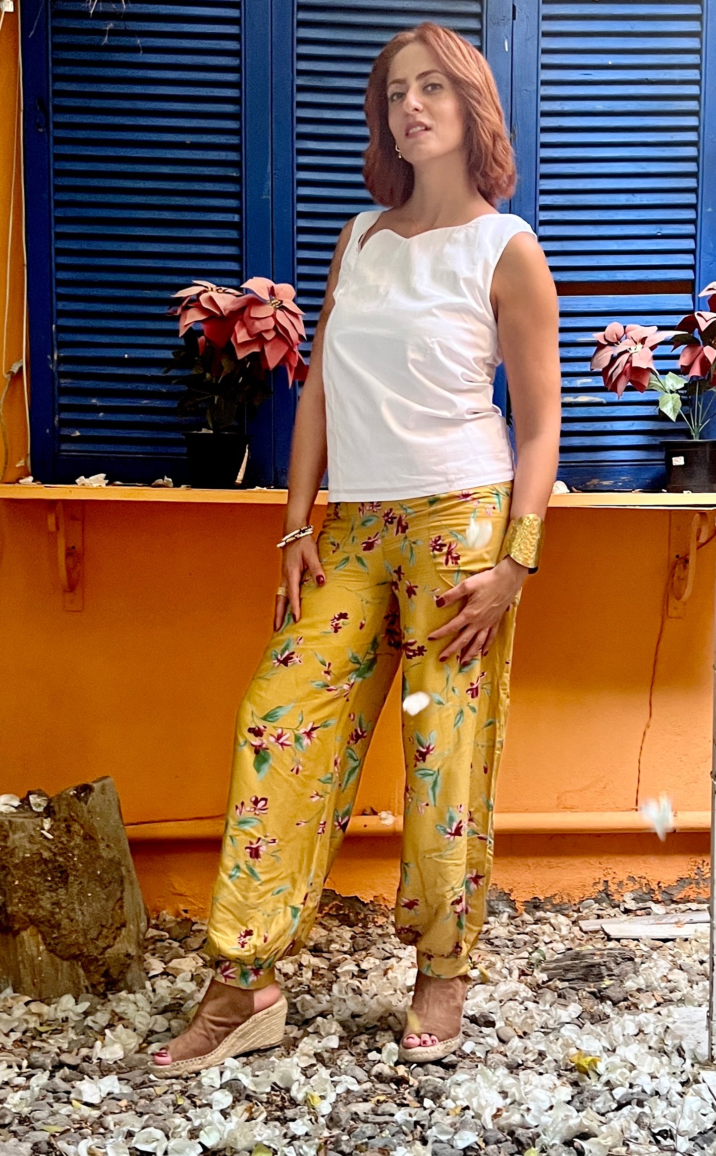 Floral Viscose Sherwal Pants