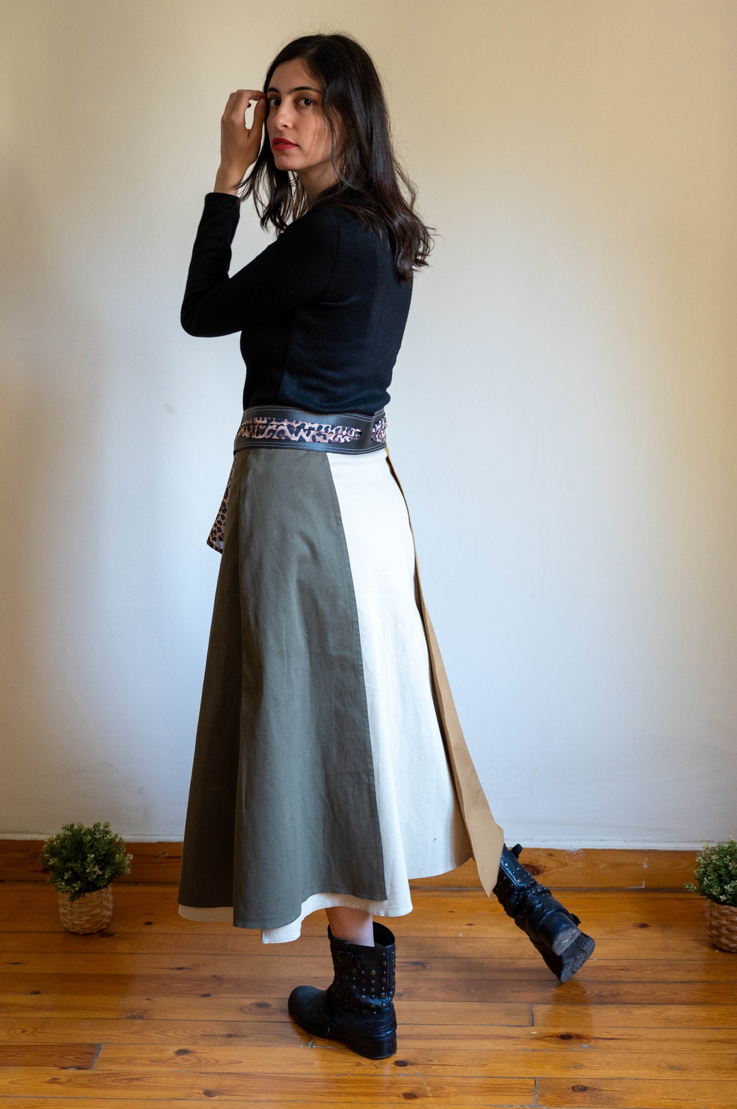 3 in 1 Gabardine Skirt