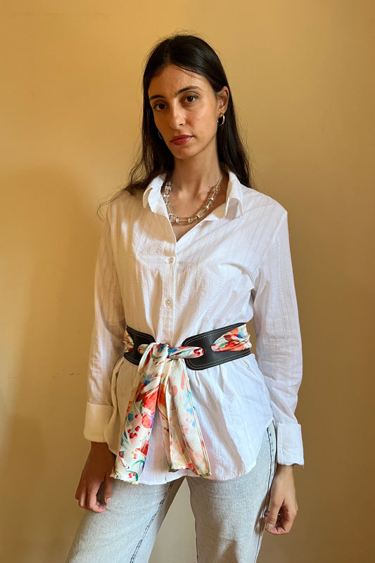 Textured White Shirt