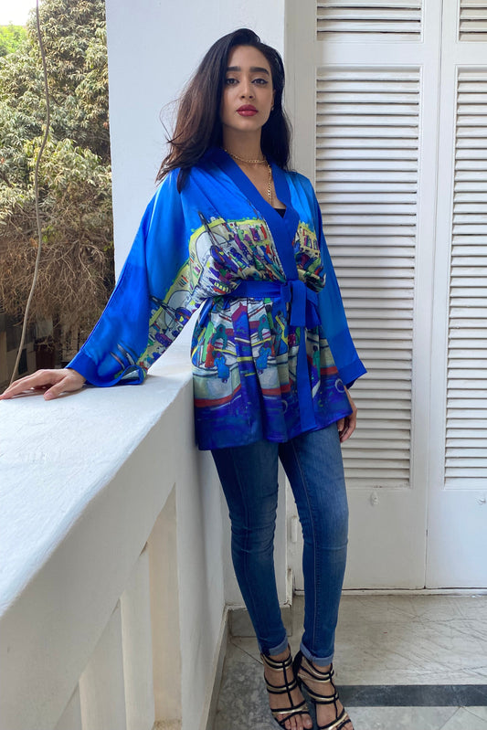The Eternal Nile Satin Kimono