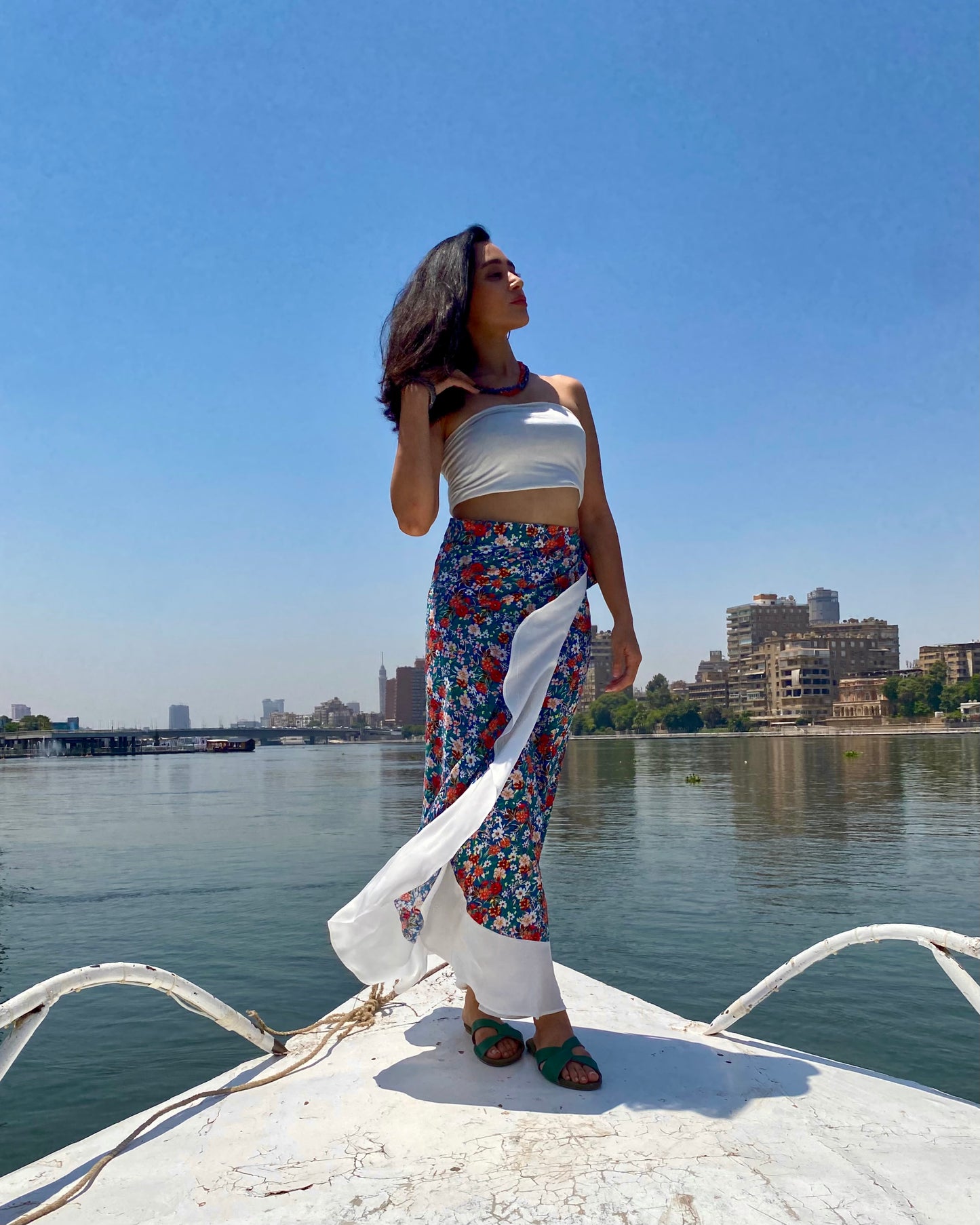 Ruffled Floral Skirt