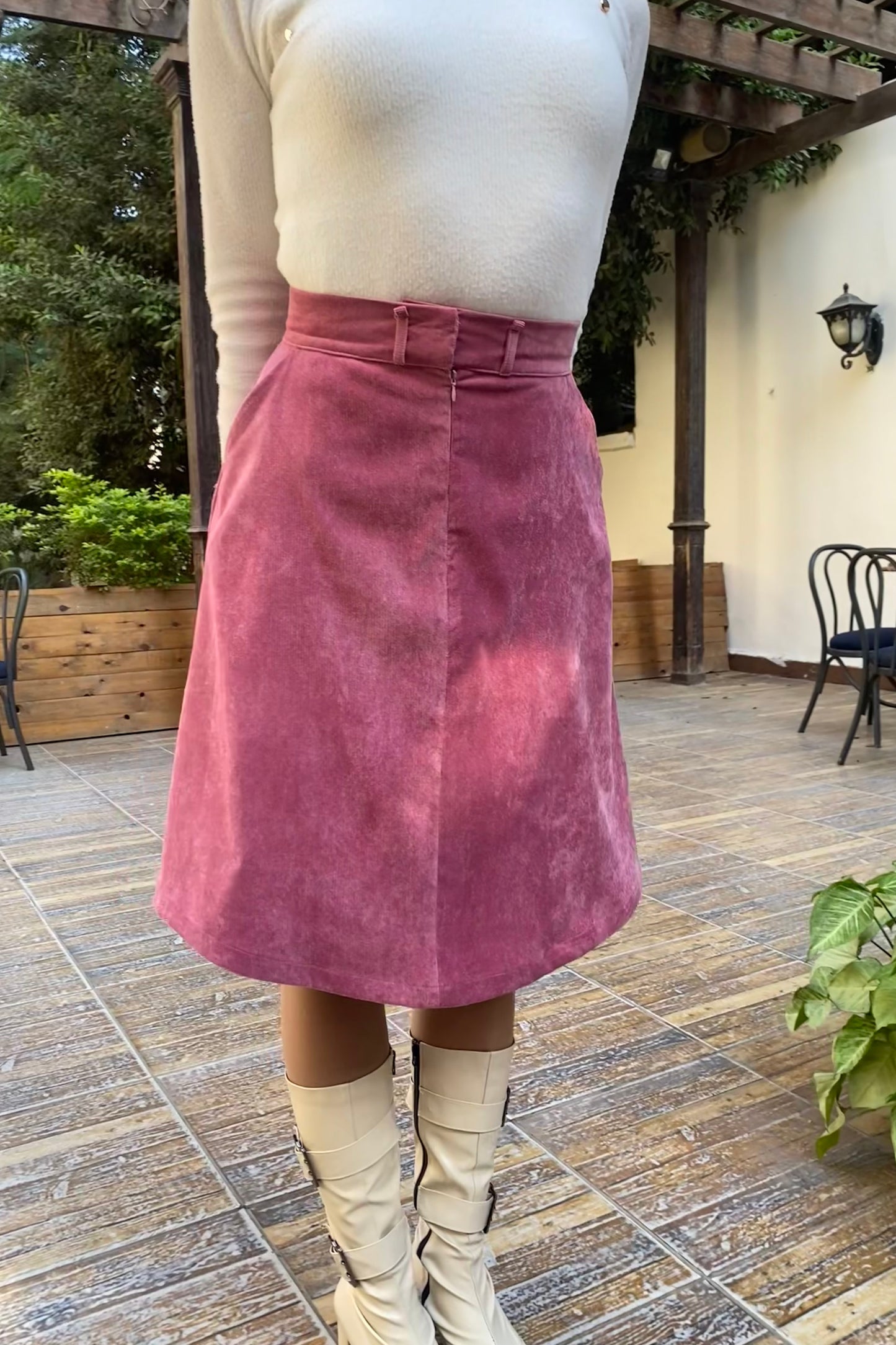 Blush Corduroy Skirt