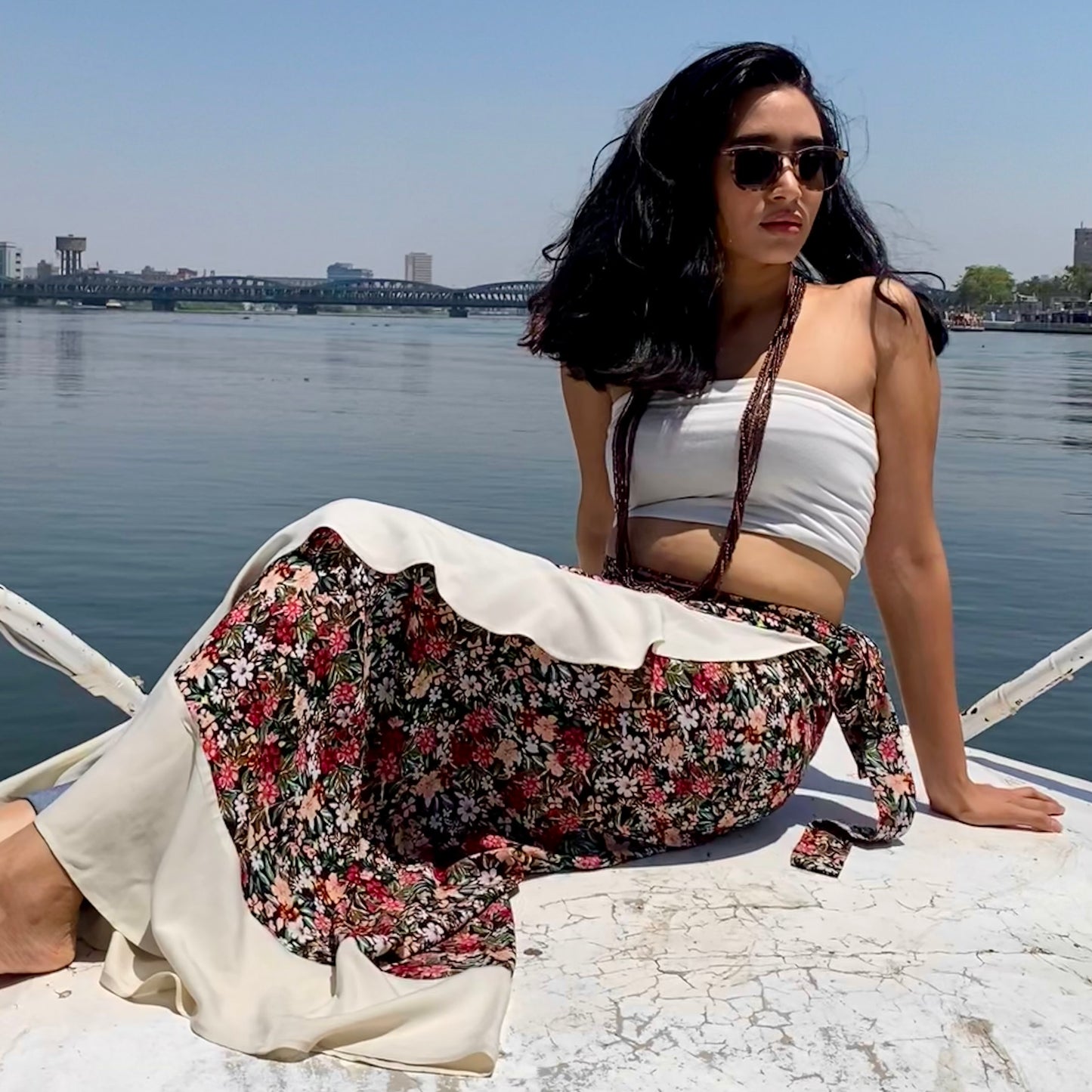 Ruffled Floral Skirt