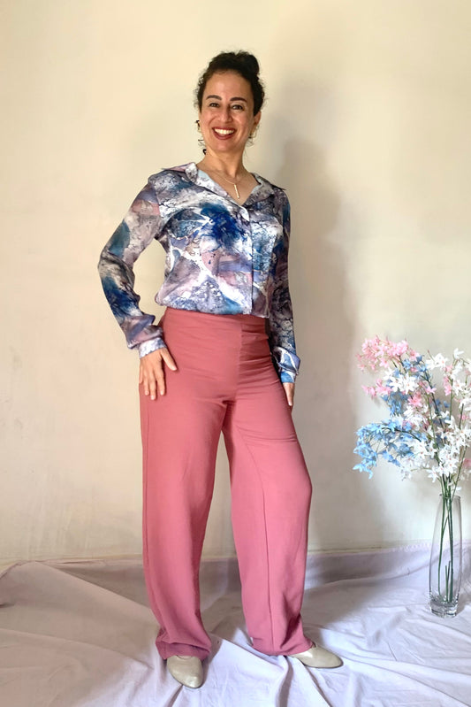 Terracotta Crêpe Pants