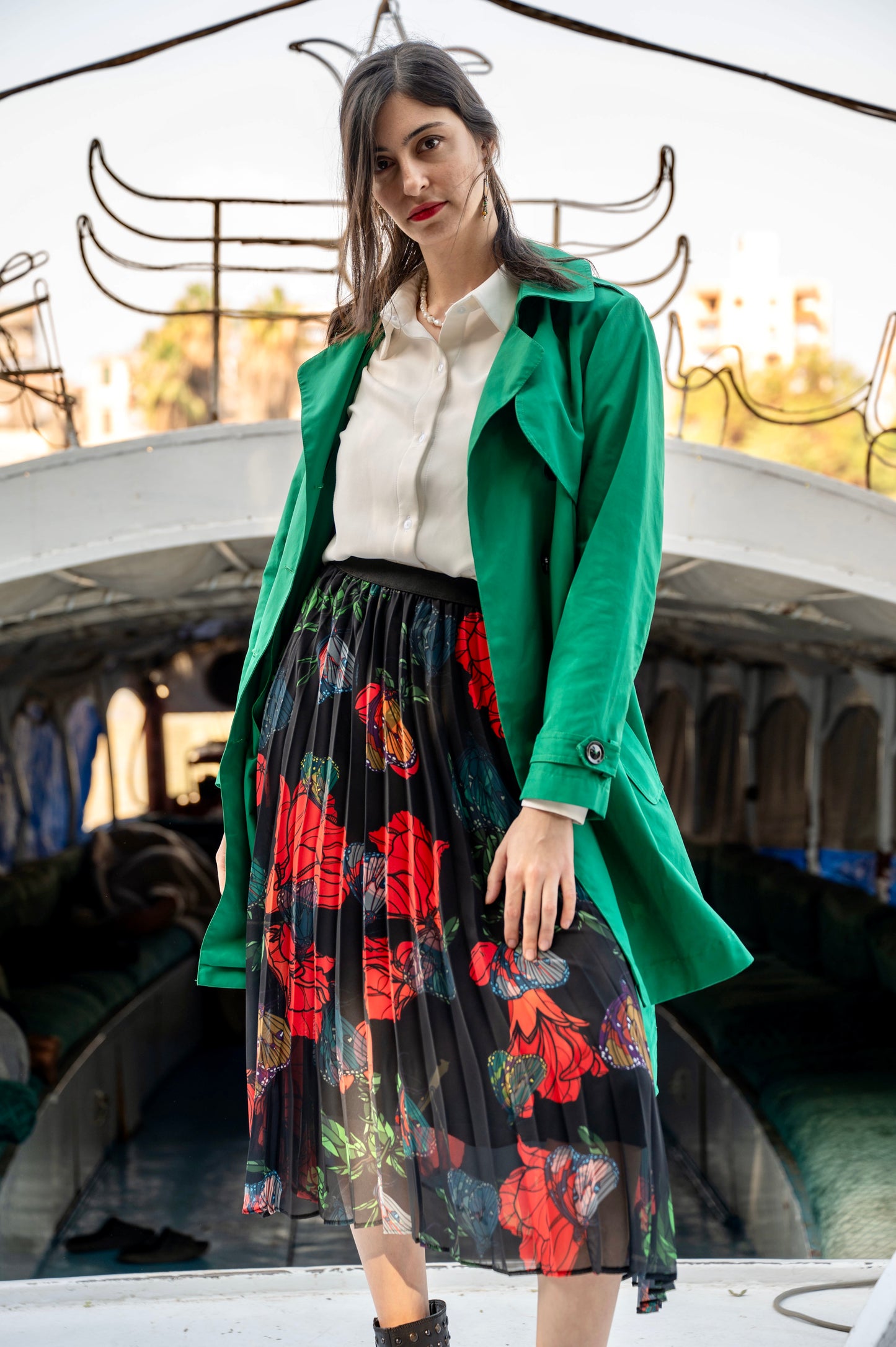 Flower Bomb Midi Skirt