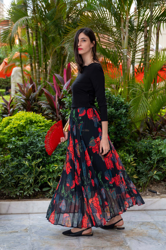 Flower Bomb Maxi Skirt