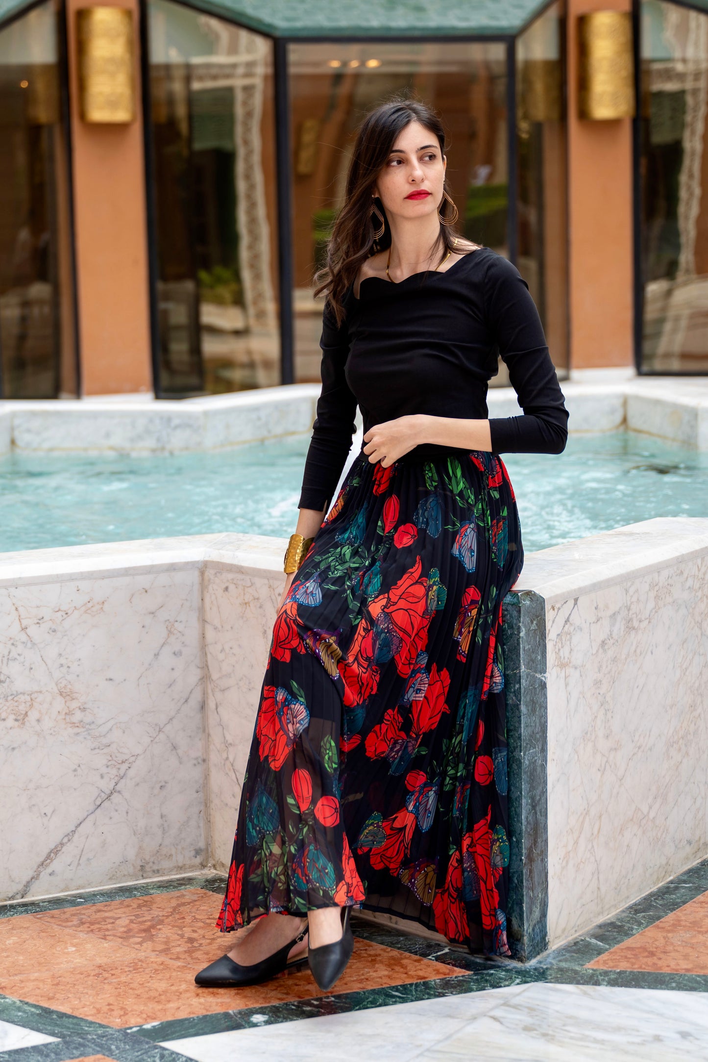 Flower Bomb Maxi Skirt