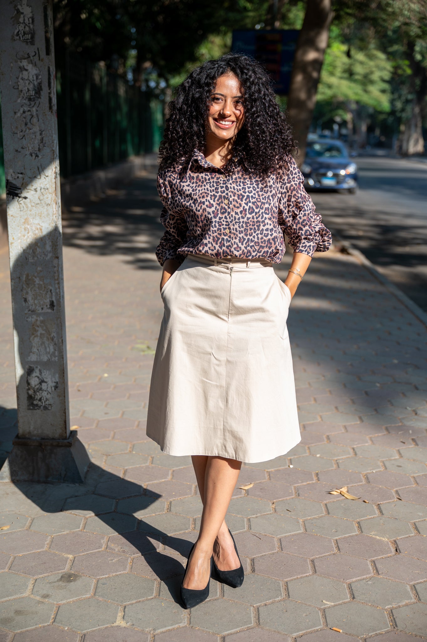 Leopard Chiffon Blouse