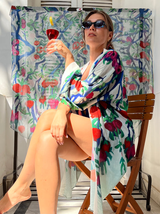 Rommanah Short Chiffon Kimono