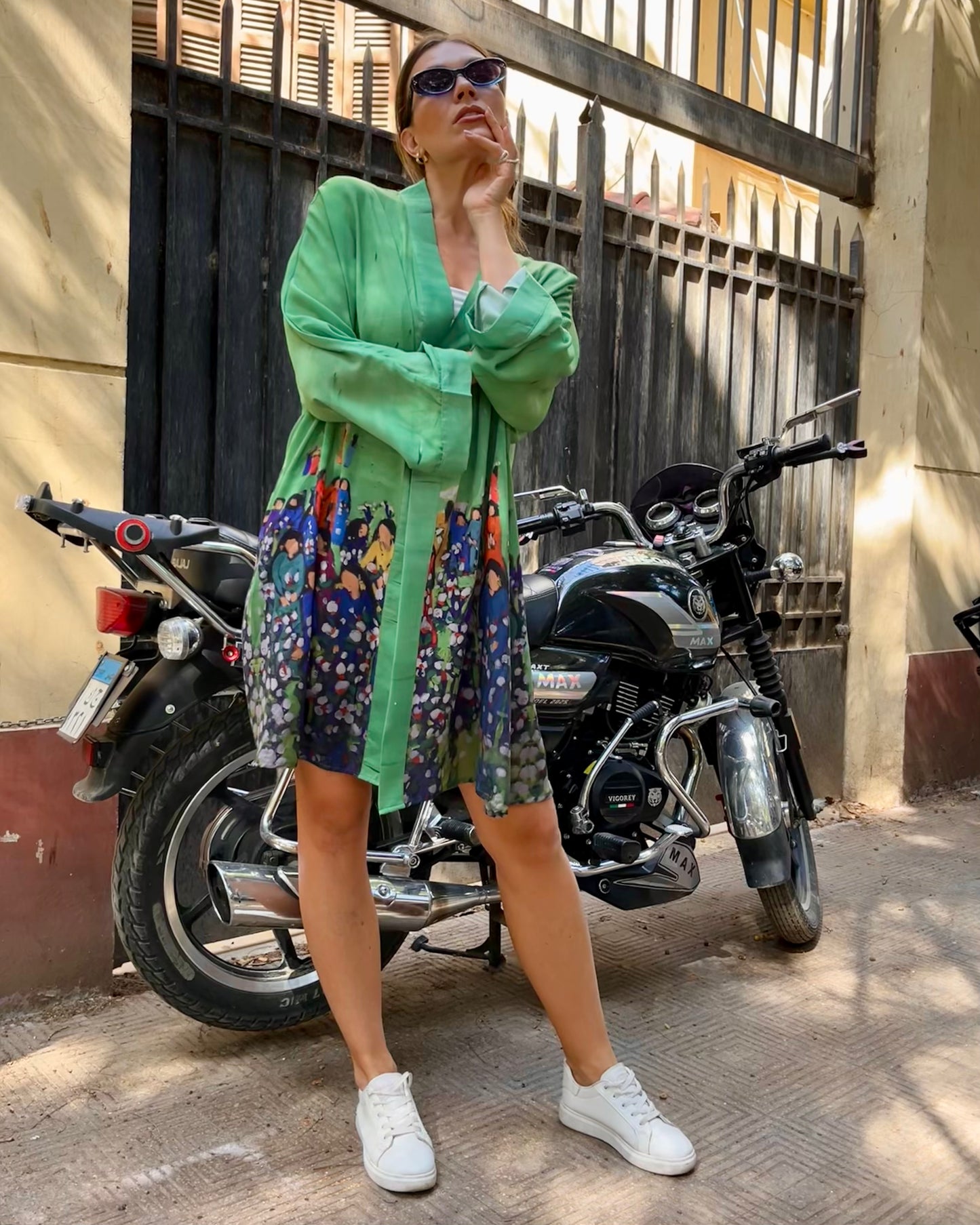 Cotton Harvest Printed Kimono