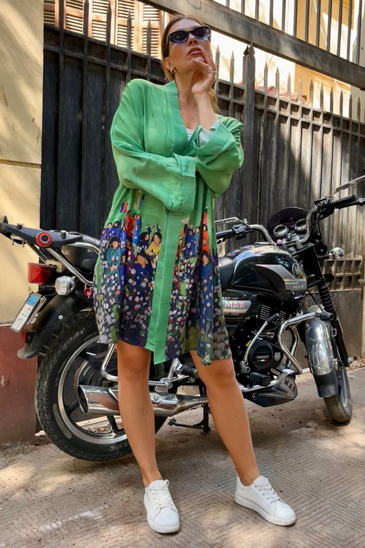 Cotton Harvest Printed Kimono