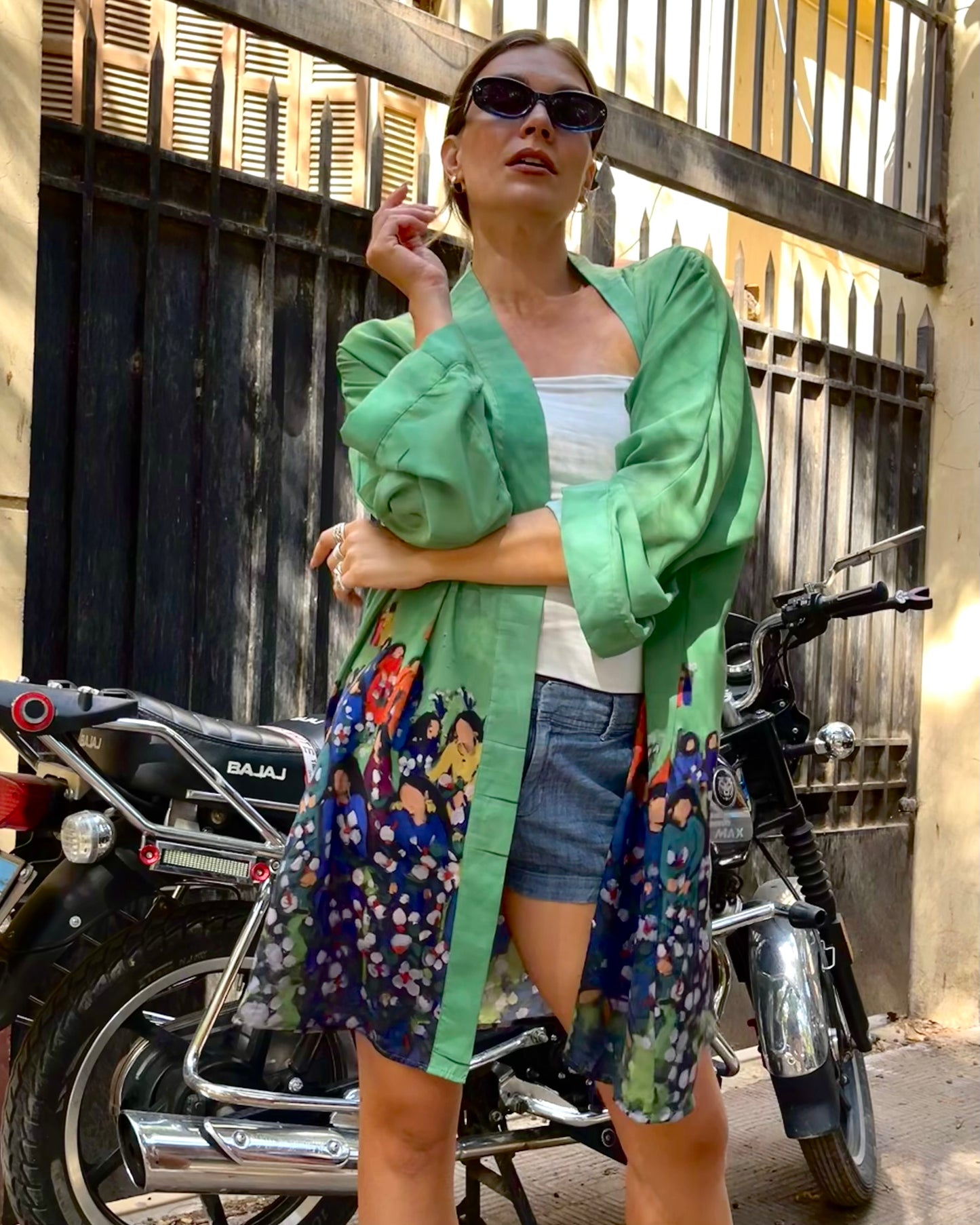 Cotton Harvest Printed Kimono