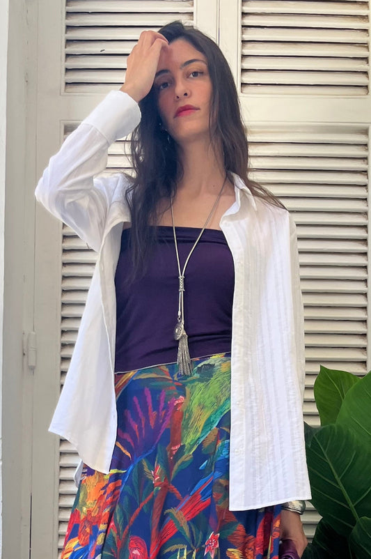 Textured White Shirt