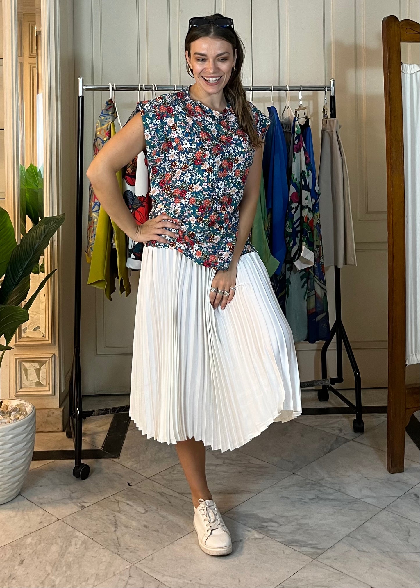 Floral Garden Blouse - Blue