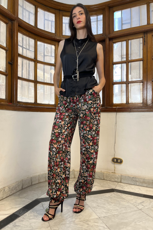 Floral Garden Cuff Pants