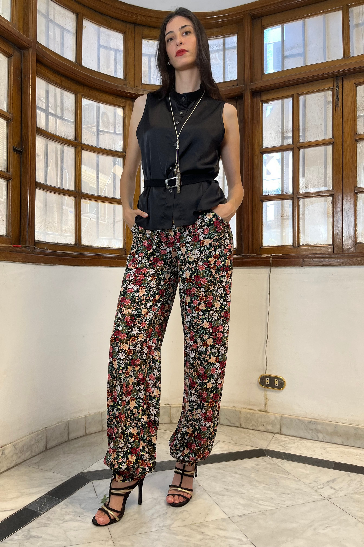 Floral Garden Cuff Pants
