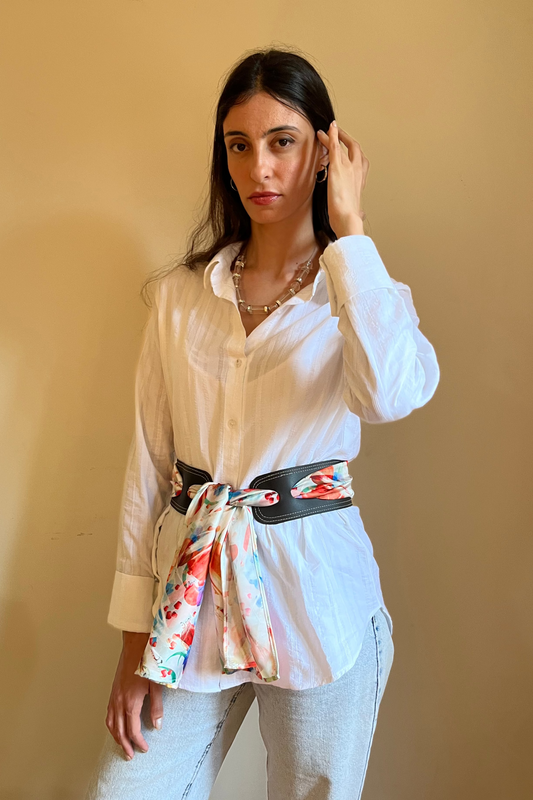 Textured White Shirt