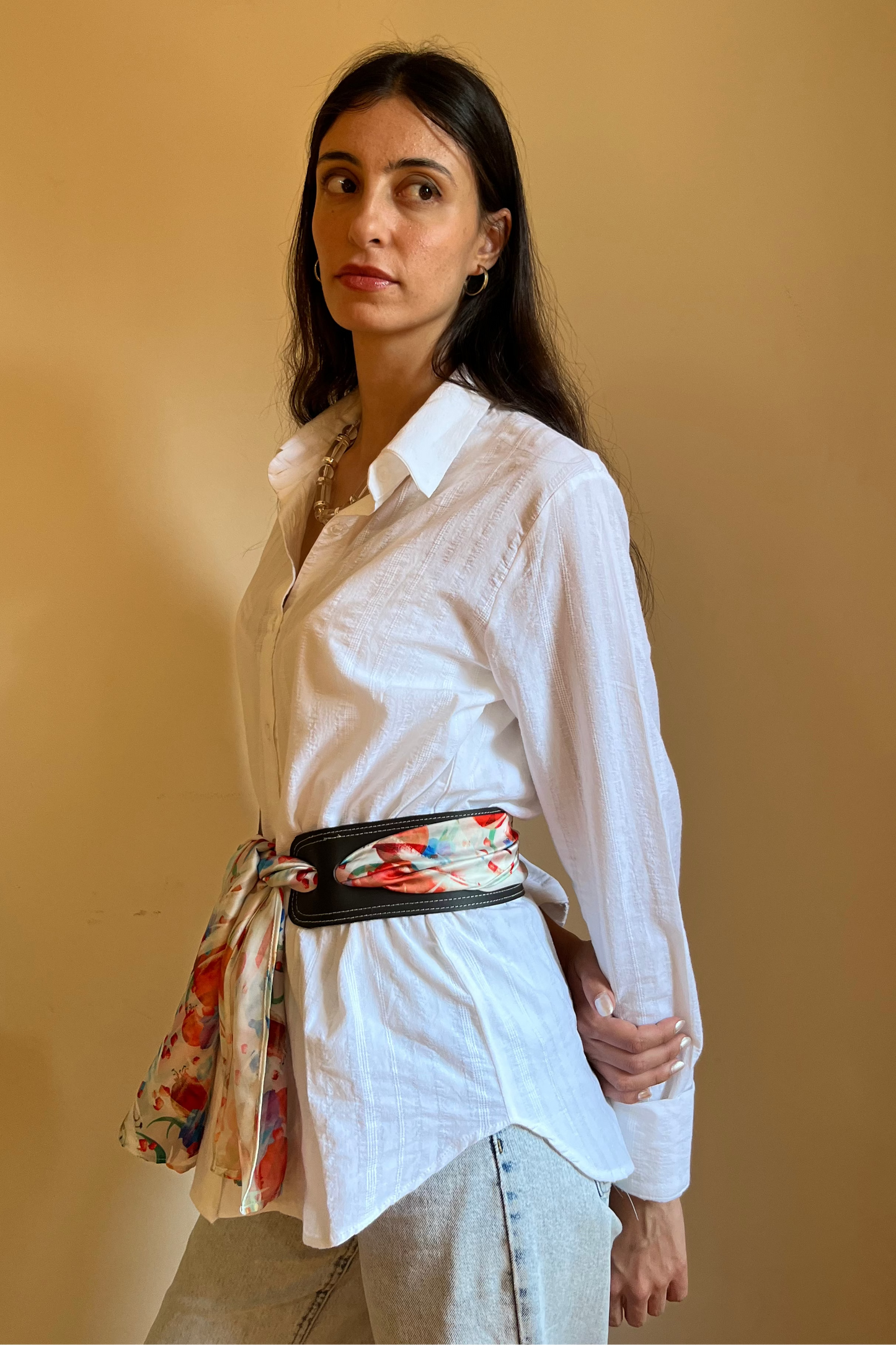 Textured White Shirt