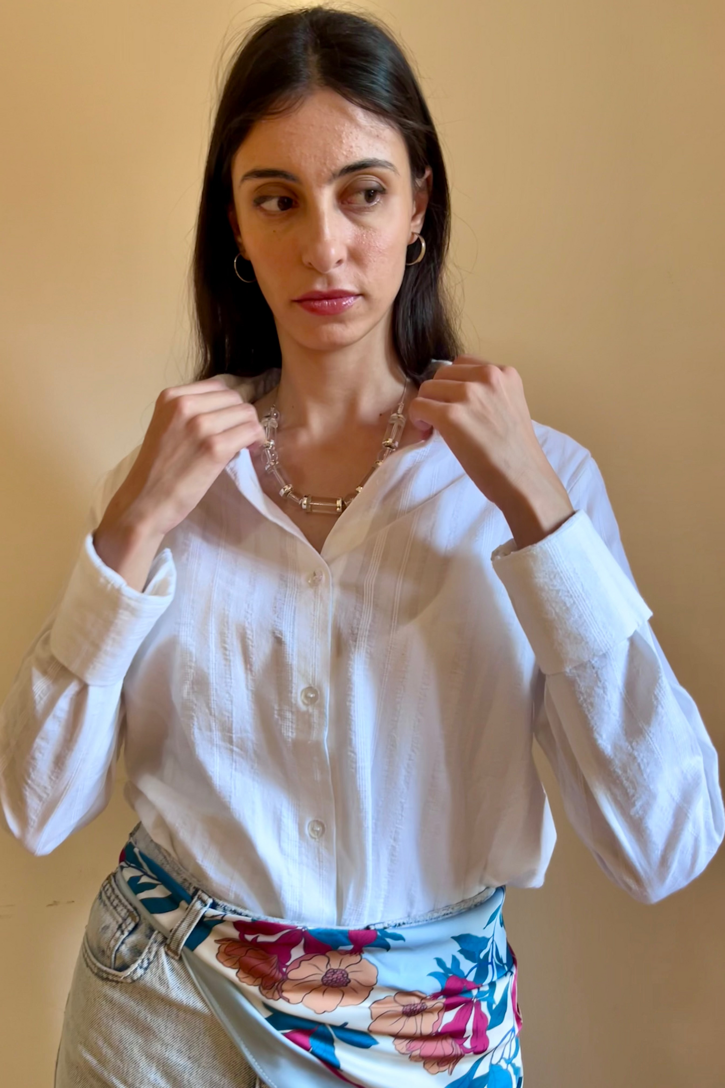 Textured White Shirt