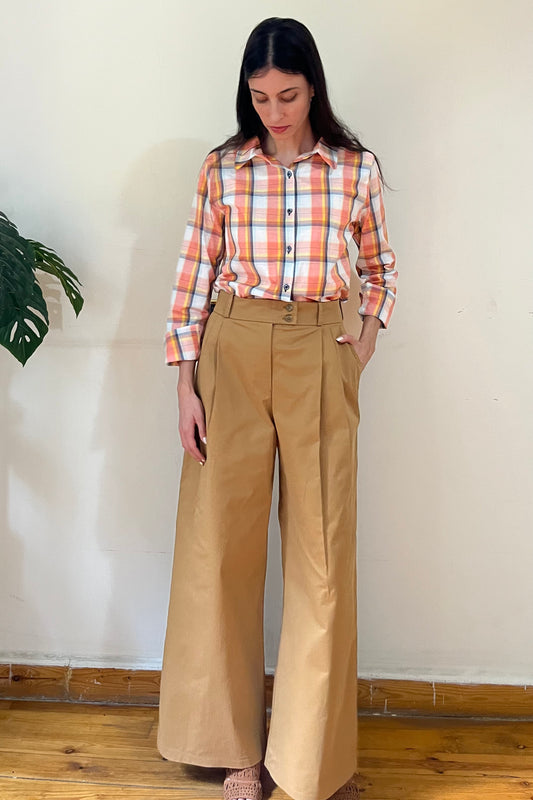 Flared Midi-pants