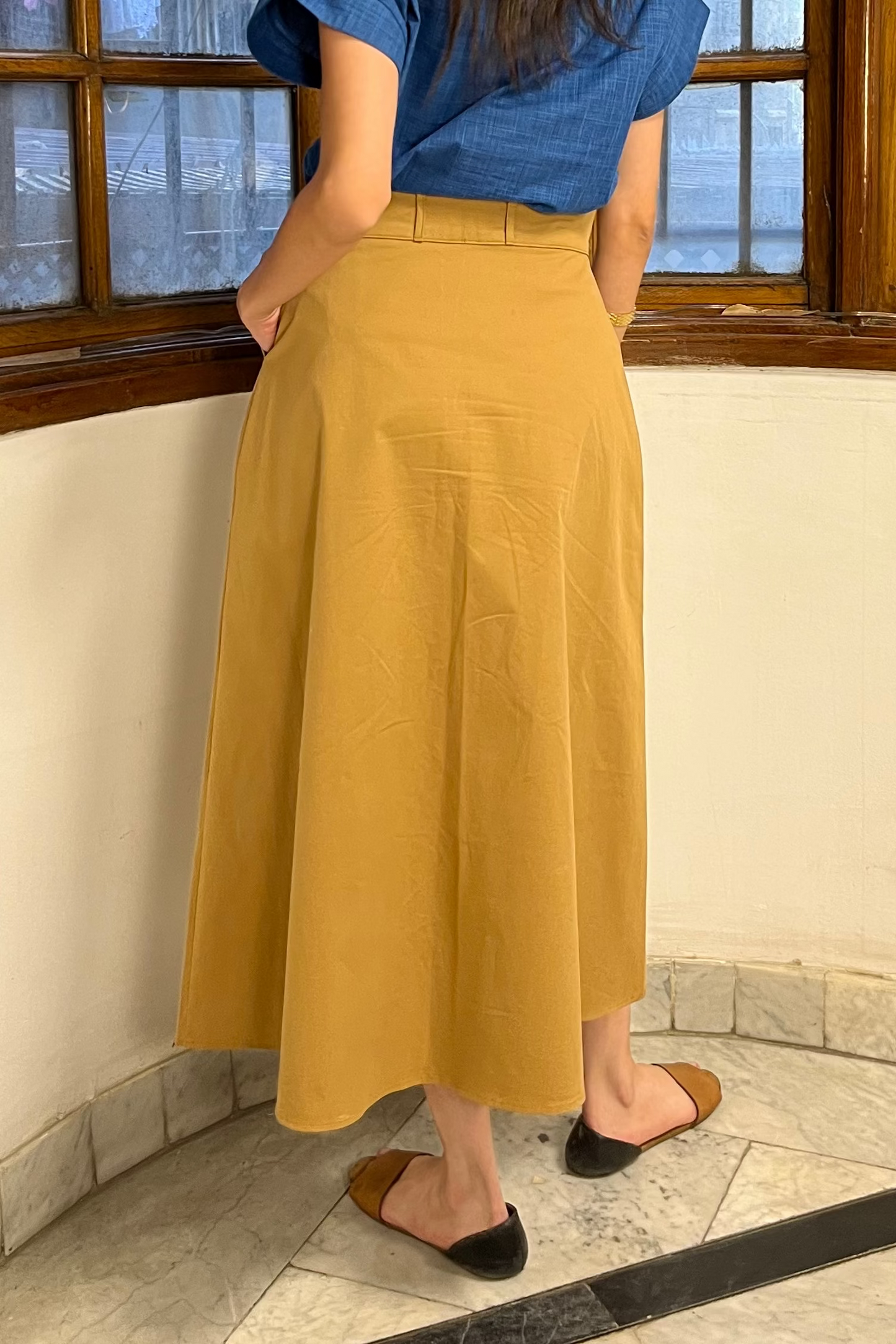 Flared Midi-Skirt
