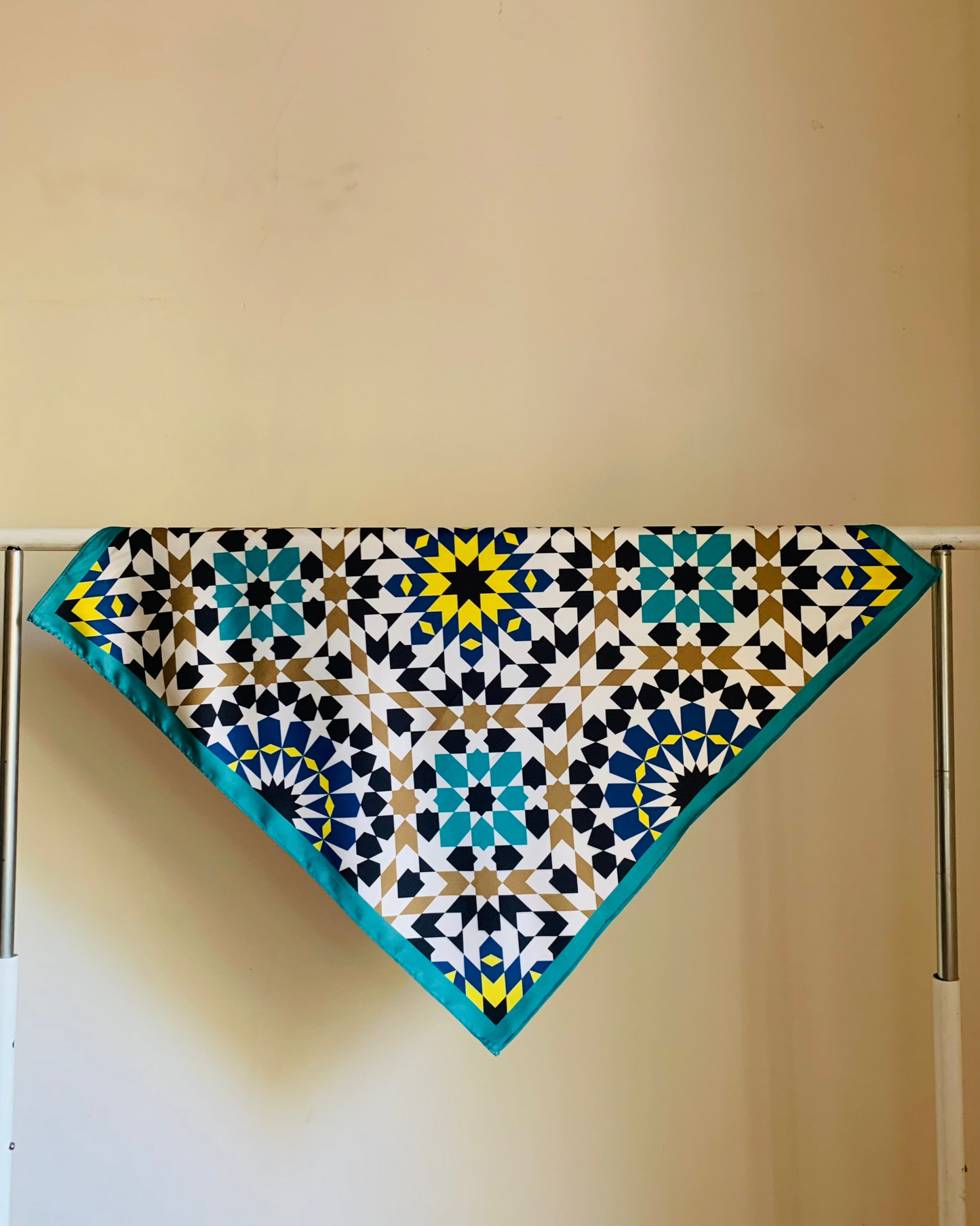 Geometric Satin Scarf