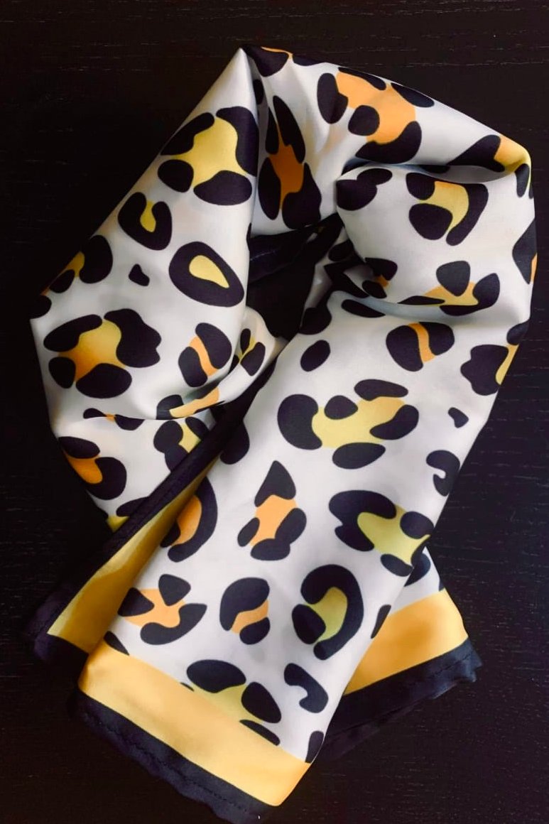 Leopard Satin Scarf