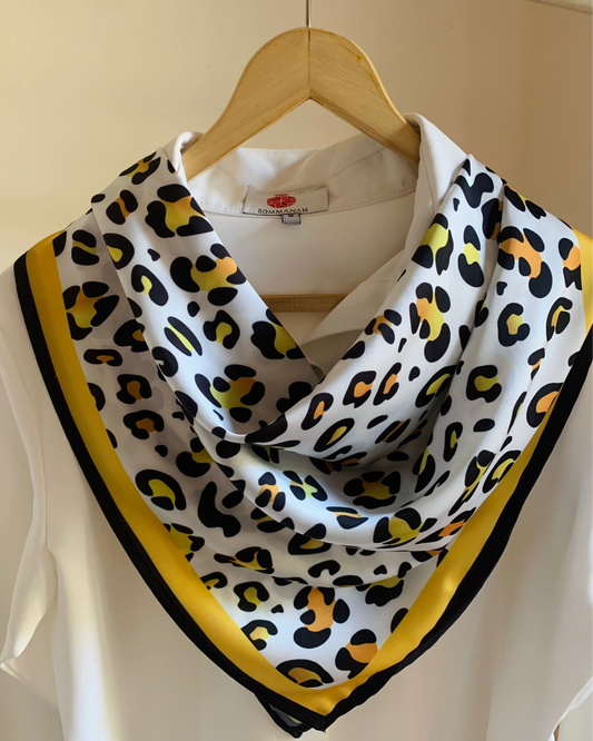 Leopard Satin Scarf