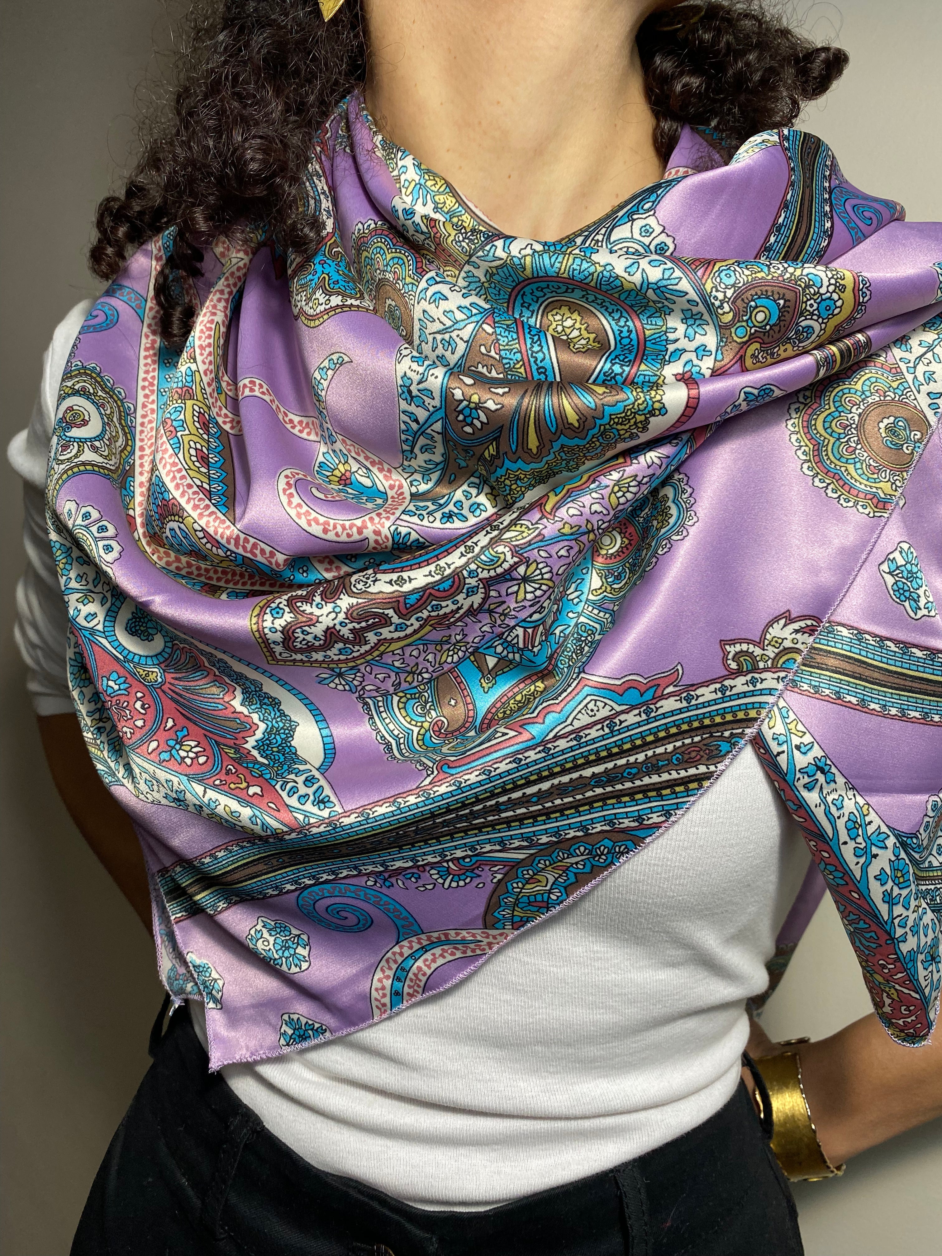 Lilac hot sale silk scarf