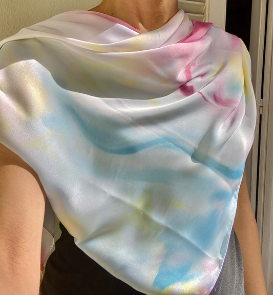 Pastel Satin Scarf