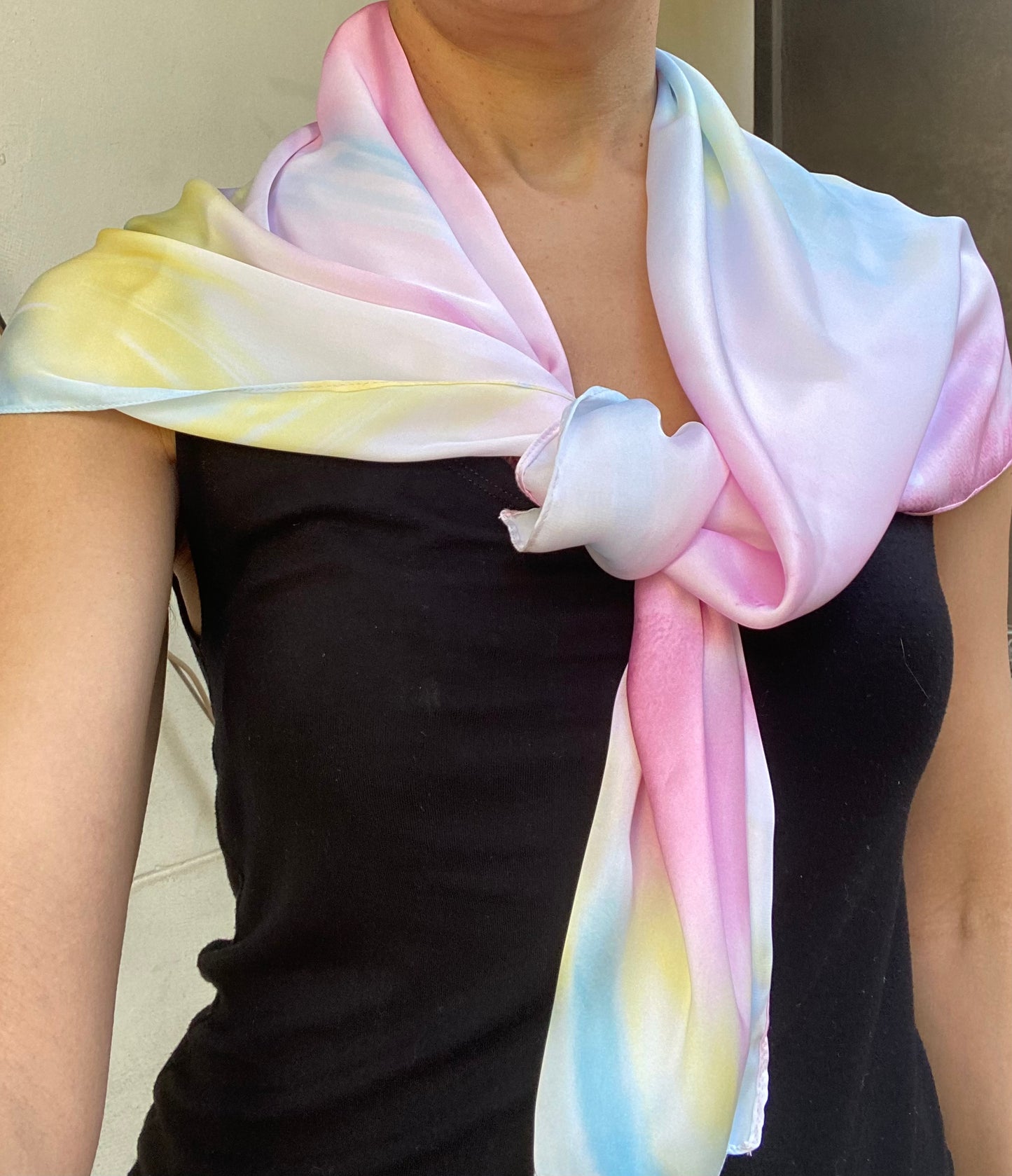 Pastel Satin Scarf