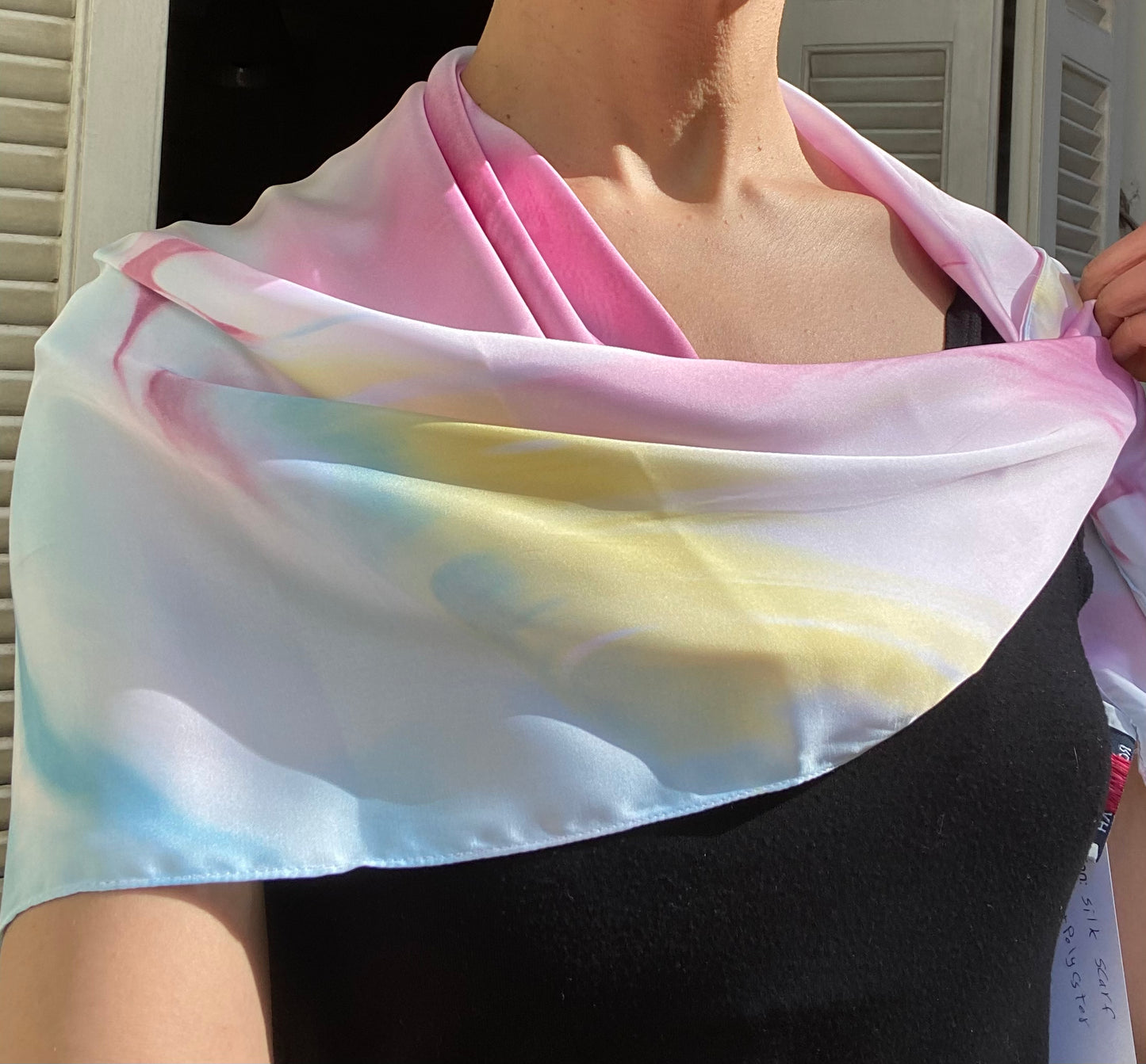 Pastel Satin Scarf