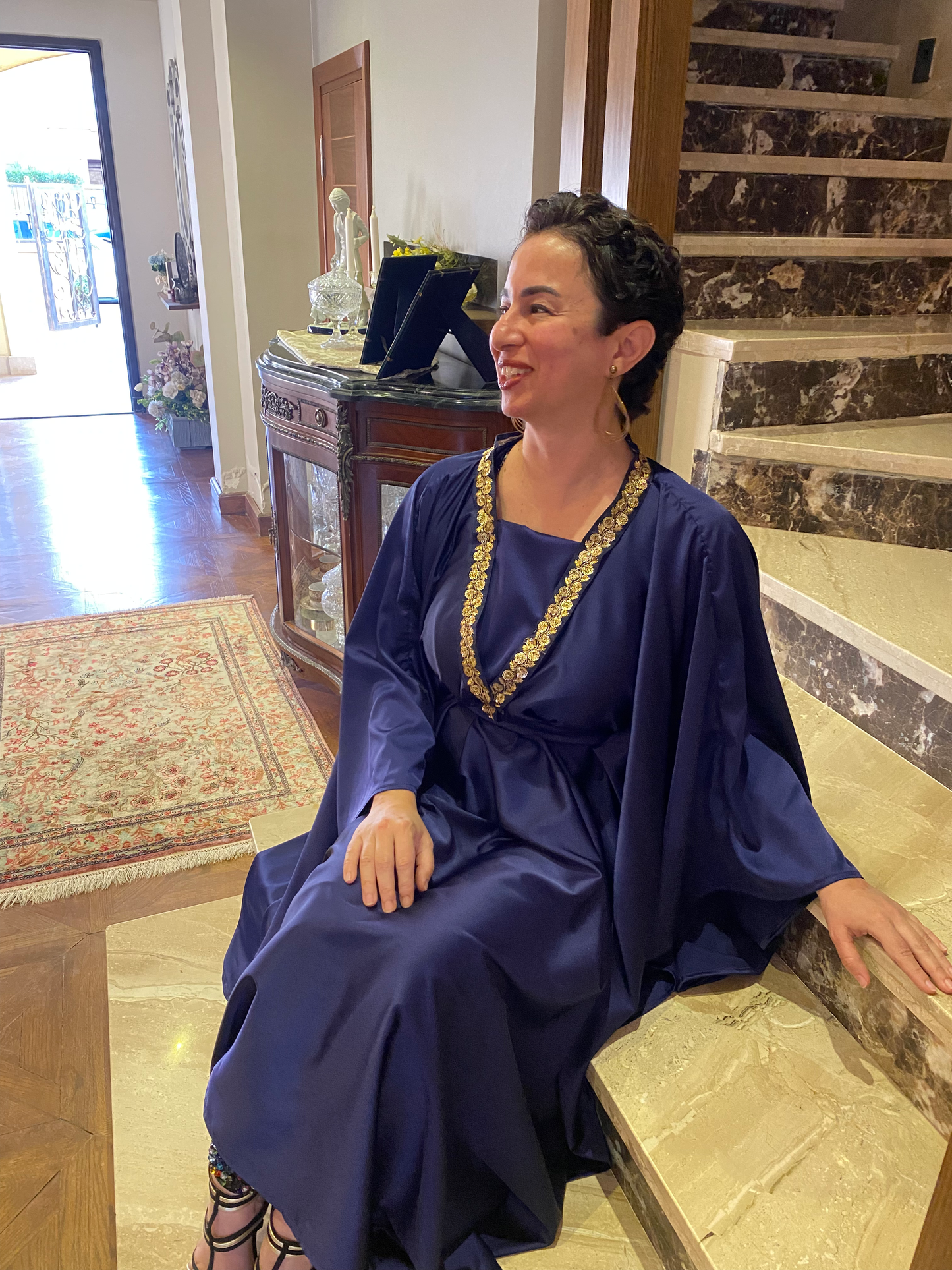 Arabian Kaftan in Indigo