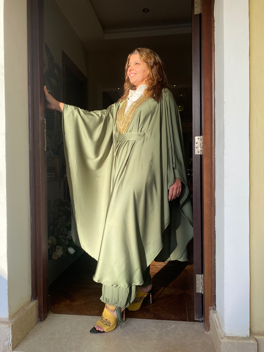 Arabian Kaftan in Pistachio