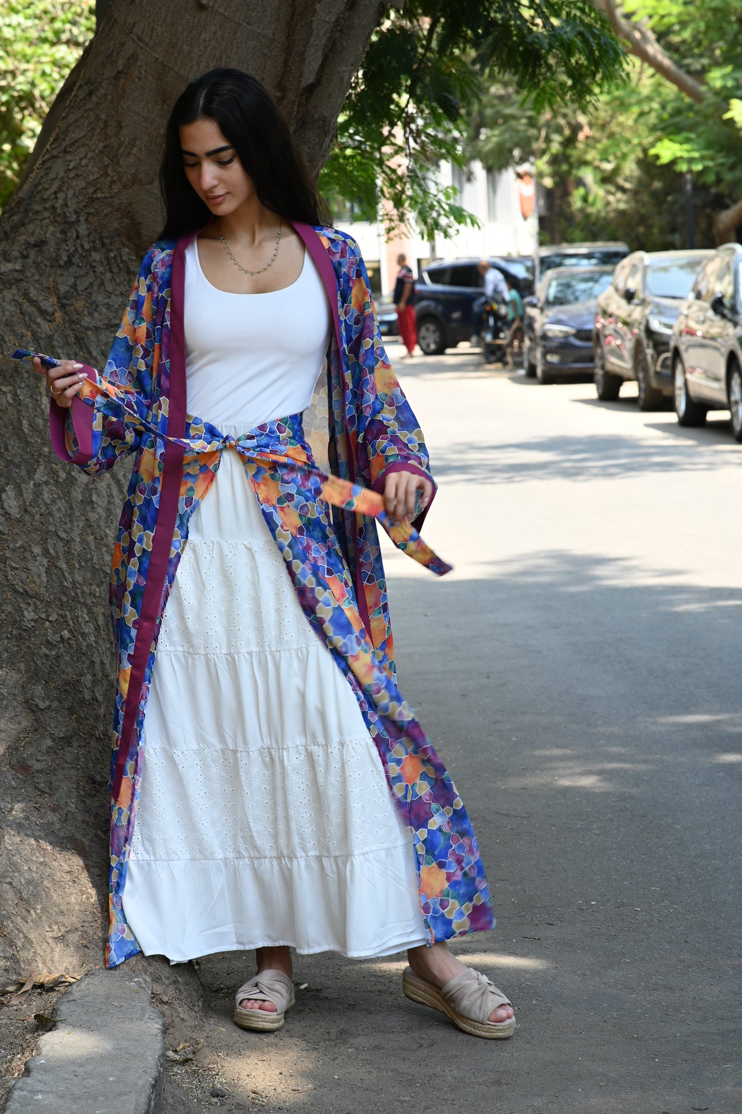 White Maxi Cotton Skirt